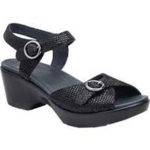 EUC Dansko June Black Sandals 41 10.5 11